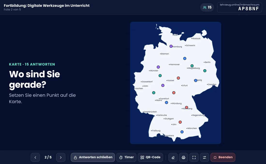 Bildschirmfoto: Mitmachraum